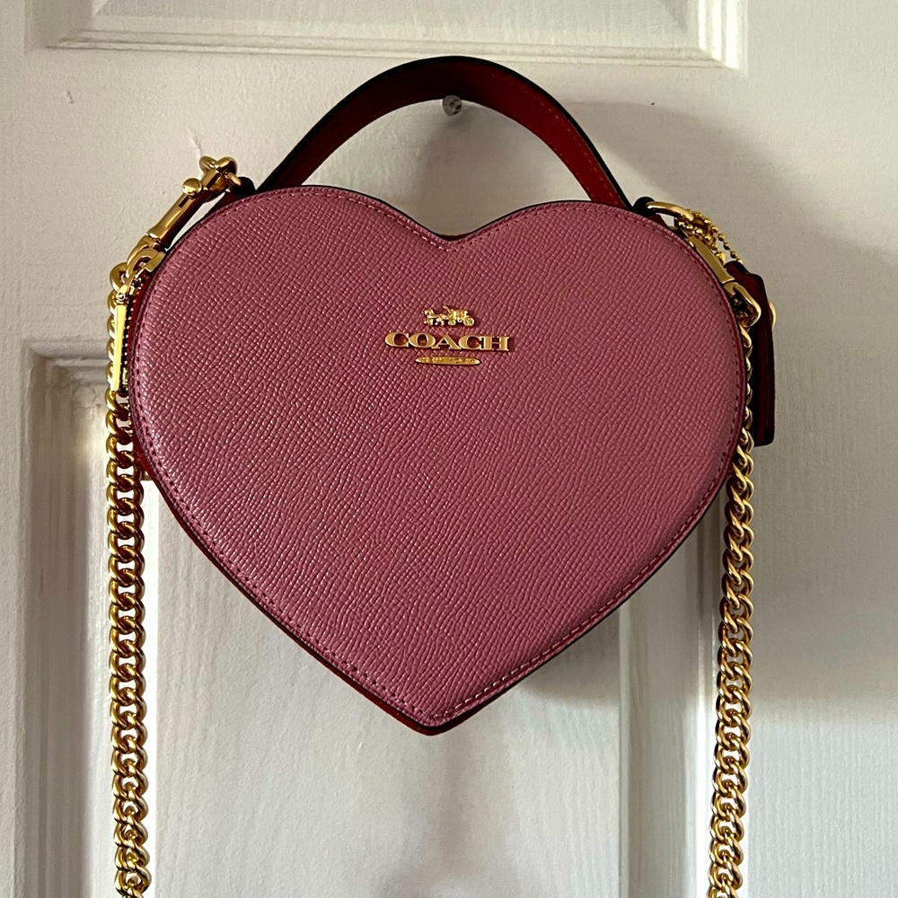 Coach Valentine Heart Crossbody In Colorblock